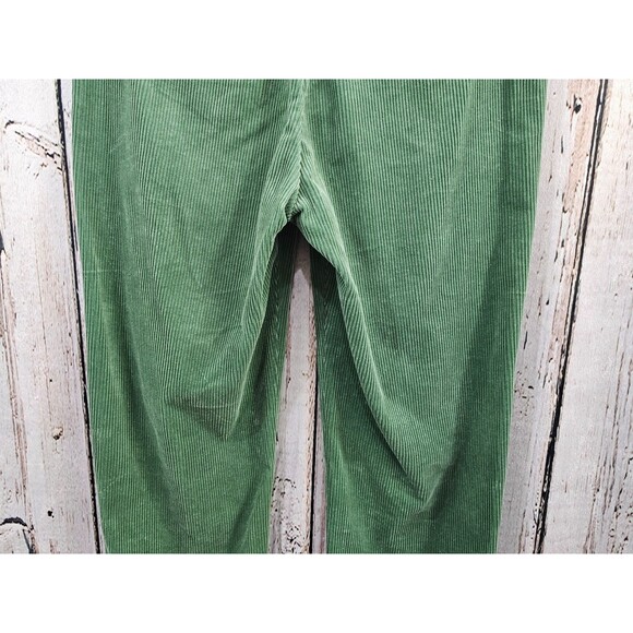 Massimo Dutti 10‎ Wide Leg Corduroy Trousers Pants Slacks Green High Rise EUC - Picture 7 of 14